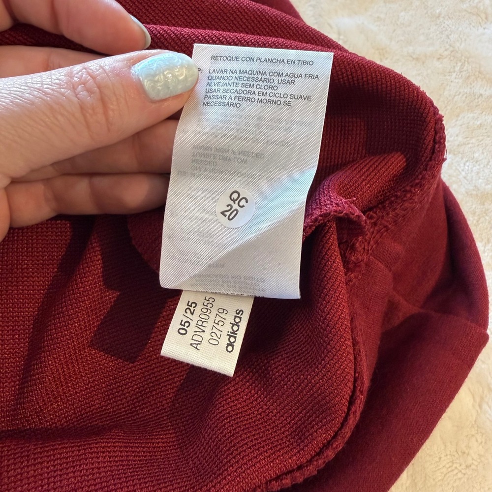 NWT Adidas Mens GO-TO 1/4 Zip Pullover Long Sleeve Burgundy Sz L Style ADVRO955 - Picture 8 of 9